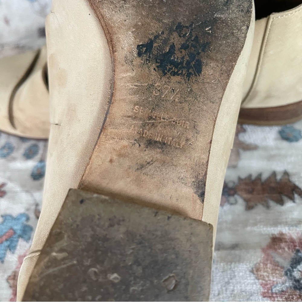 Hermes Richelieu Cream Suede Lace-Up Shoes - Picture 10 of 10